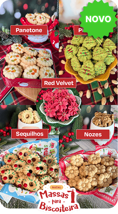 MASSAS PARA BISCOITEIRA NATAL-NOVO
