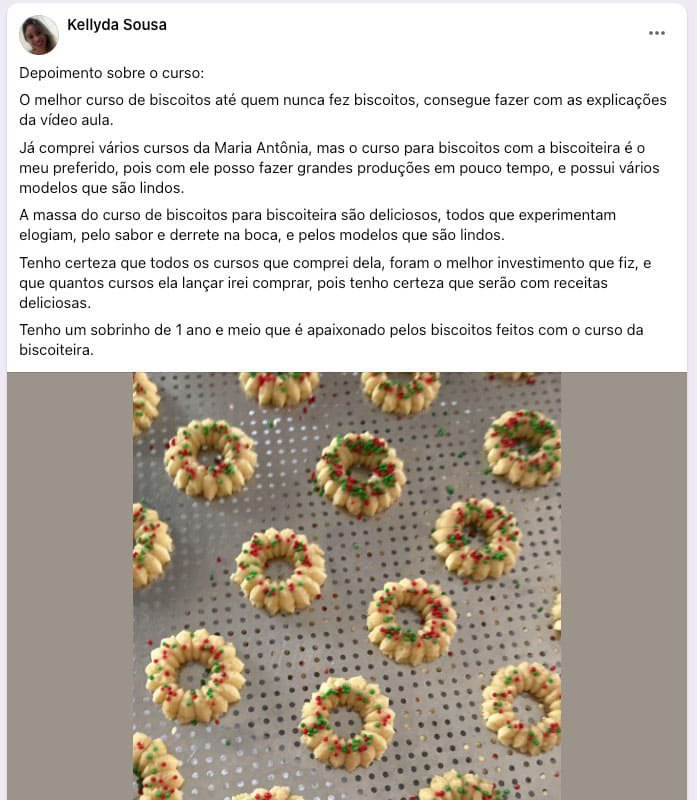 Depoimento Aluna Biscoiteira